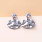 Earrings Drop New Arrival Designer Earrings Silver Color Irregular Geometric Large Drop Earrings For Women