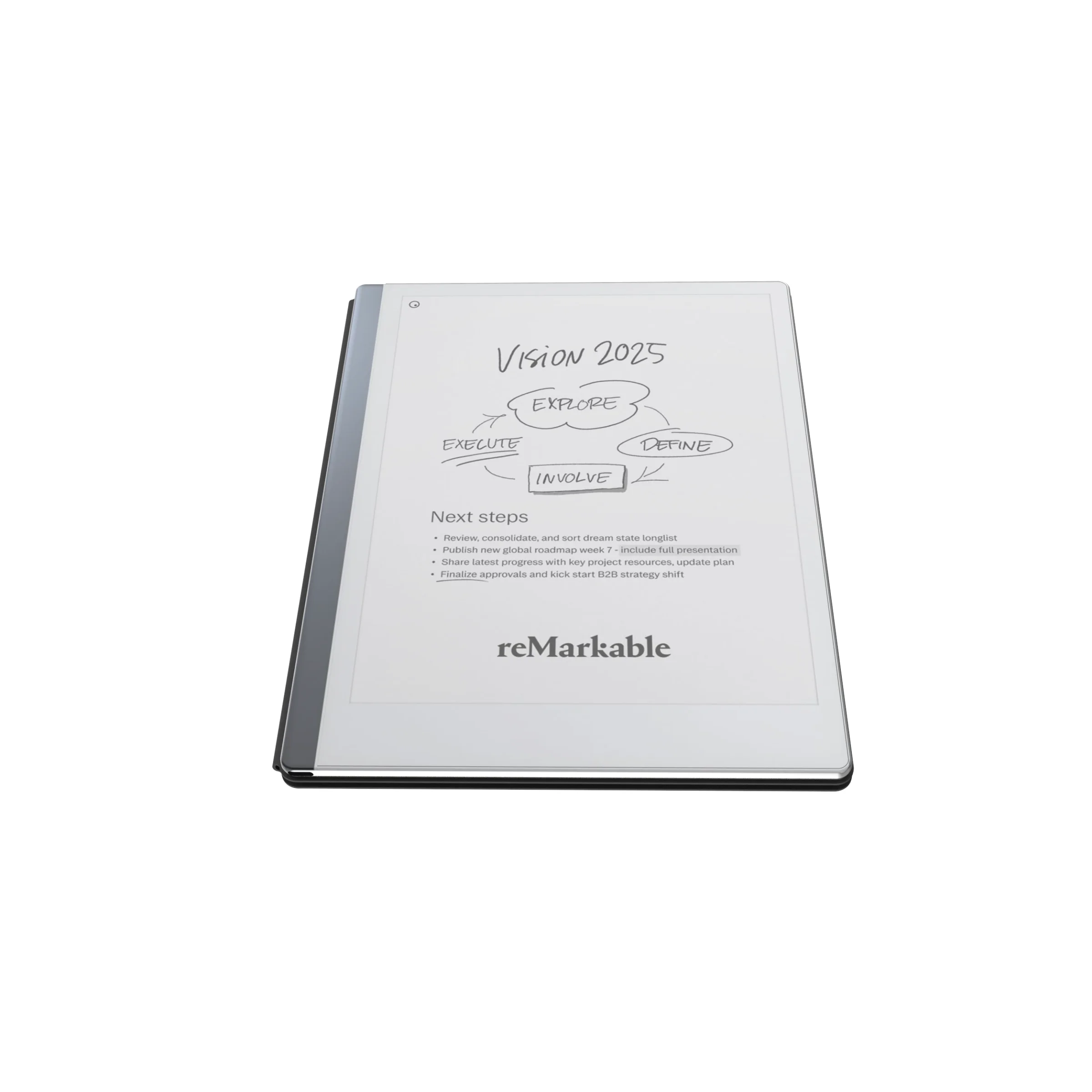 product premium pu leather case for remarkable 2 tablet 103 2020 folder design slim hard shell with pen holderblack leather-8