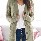 Long Coat Long Custom Made Buttons Spring Autumn Heavy Women Long Cardigan Knit Sweater Coat Cardigan