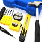 Tool Kit Wholesale Custom Plastic Hard Shell Household 12-piece Tool Kit Portable Tool Box Kit With Handle