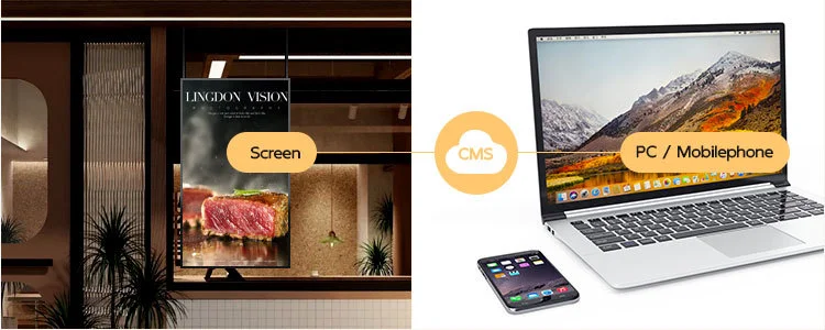 product 32 inch window advertising machine hanging double sided lcd display advertising mouth floor vertical highlight display-4