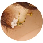 Piercing Crystal Gourd Hook Earrings Convert Non Piercing Clip-on Earrings