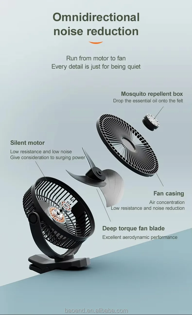 Fan, M8, Portable, USB - detail 8