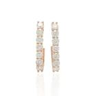 Cz Stud Earring Gemnel 18K Gold Pave CZ Hoop Hook Stud Earring 925 Silver Jewelry 2021