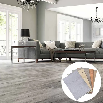 High Quality SPC Plastic Wood Look Plank Vinyl Flooring Stocks For Apartment