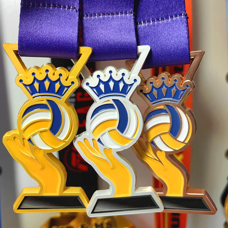 High Quality Custom 3D Volleyball Sports Metal Medals Personalized Commemorative Award Medal Zinc Alloy supplier