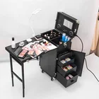 Makeup Case Best Selling Multi-useful Beauty Salon Manicure Table Makeup Trolley Case Cosmetic Nail Storage Organizer