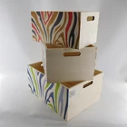 Storage Vintage Wooden Storage Box Rectangle Multifunction Storage Box Rustic Vintage Wooden Crates With Handle