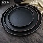 Dish Plates Plate Dinner Ceramic Plates Factory Direct Hotel Black Nordic Restaurant Porcelain Dish Ceramic Dinner Plates Plates Ceramic Plate Sets