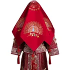 Wedding The Red Wedding Veil Chinese Modesty XiuHe Satin Embroidered Embroidery Xi Restoring Ancient Ways