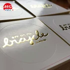 Logo Adhesive Adhesive Label Custom Label Maker Round Logo Print Vinyl Pe Paper Brand Gold Foil Adhesive Label Sticker