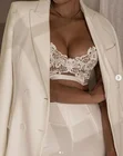 2 Piece Womans Set 2 Piece Set Women Sexy Money Corset Ladies Tops Solid Color Lace 2 Piece Pants Set