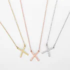 Cross Pendant Fashion Minimalist Cross Necklace Letter X Shape Pendant For Women Lady