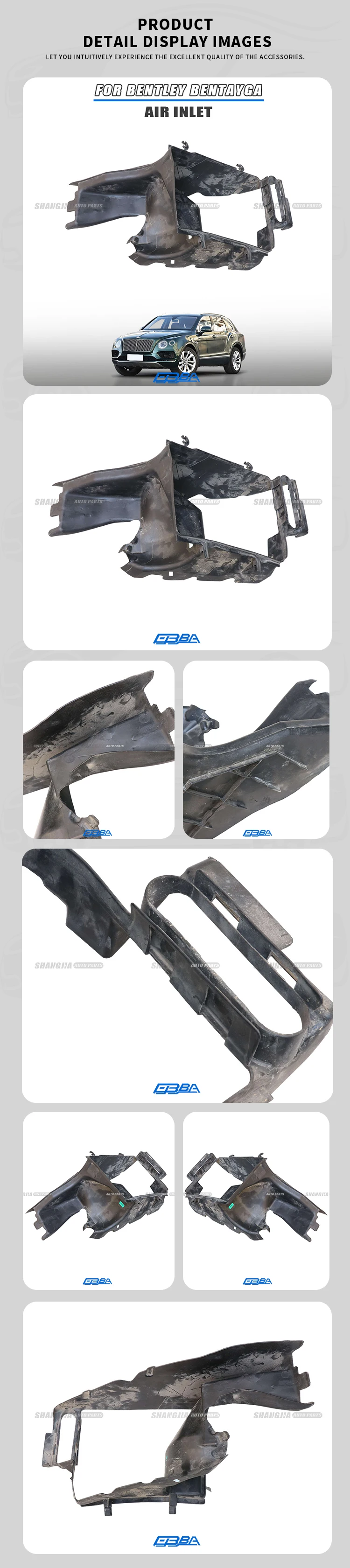 Wholesale Automovite ABS Plastic Car Cold Air Intake For Bentley Bentayga Exhaust Air Intake factory