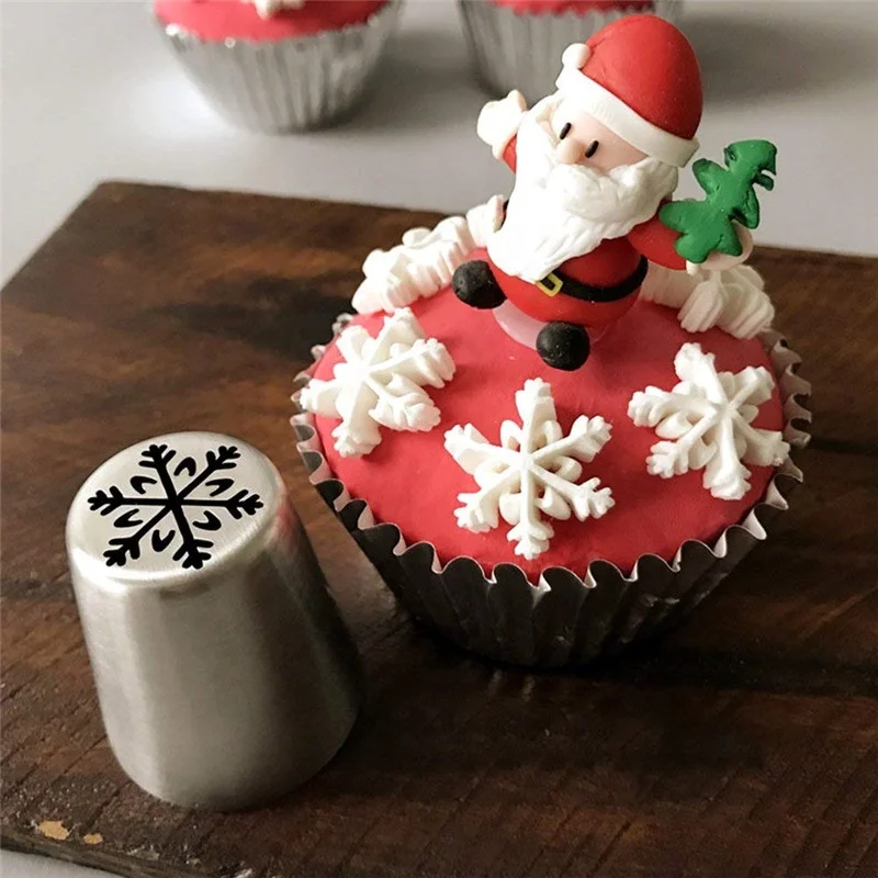 Custom different shape 100% food grade decorating cake christmas stainless steel piping nozzles