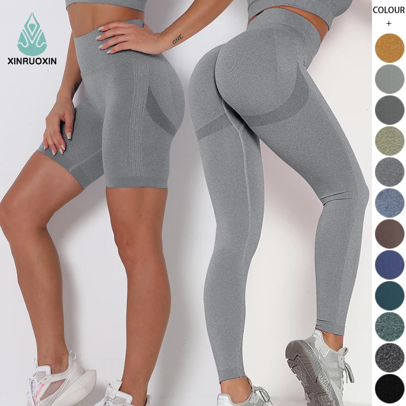 Running Workout Gym Fitness High Waist Trainer Yoga Pants Butt Lifting Sport Seamless Custom Logo Women Quantity  OEM Style