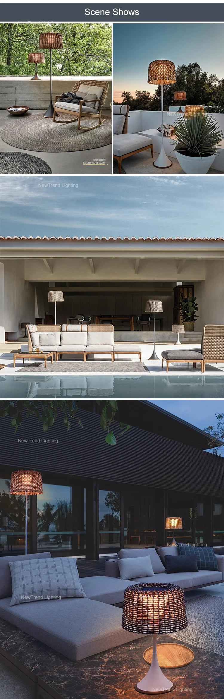 cpl 183 newly design outdoor indoor custom bedroom lighting weaving rattan led floor lamp -5