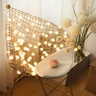 Decoration Light String 80 LED Christmas Home Decoration For Tree White Spiny Soft Ball String Light With Plug