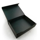 Gift A Gift Box Custom Size Logo Printed Clothing Packaging Luxury Black Magnetic Gift Folding Box