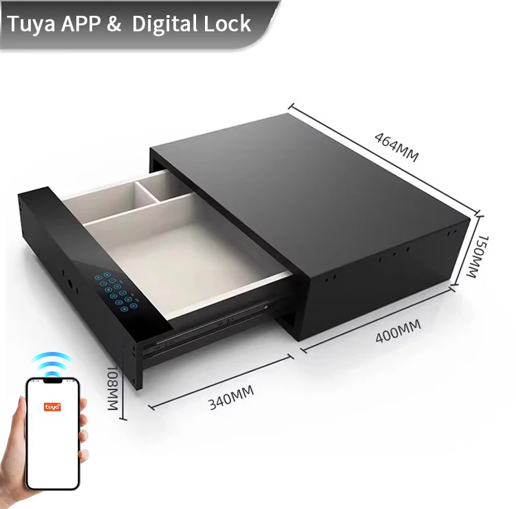 product ceqsafe smart wholesale price steel digital money hidden wall wardrobe drawer safe box-2