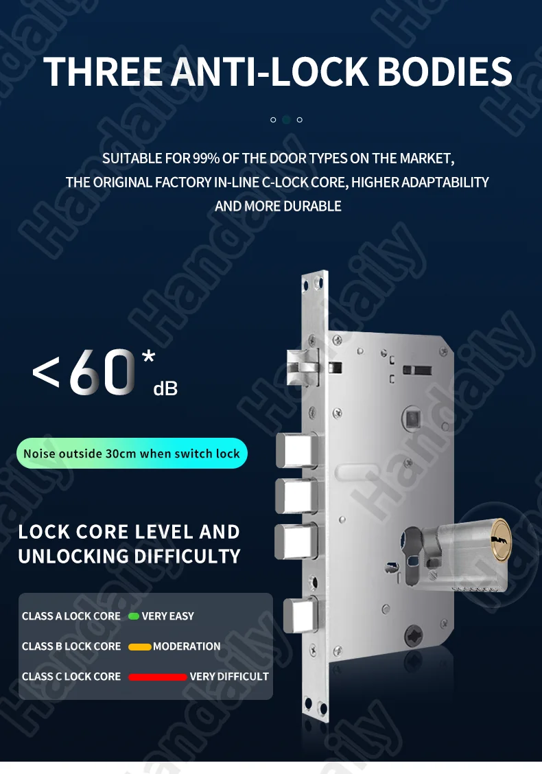 handaily palm vein tuya wifi door lock 3d biometric face id video monitoring intercom digital electronic locks for front door ddl9-14