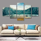 Decor Wall Art Fine 5 Panels Ocean Canvas Print Hotel Decorative Wall Art Seascapes