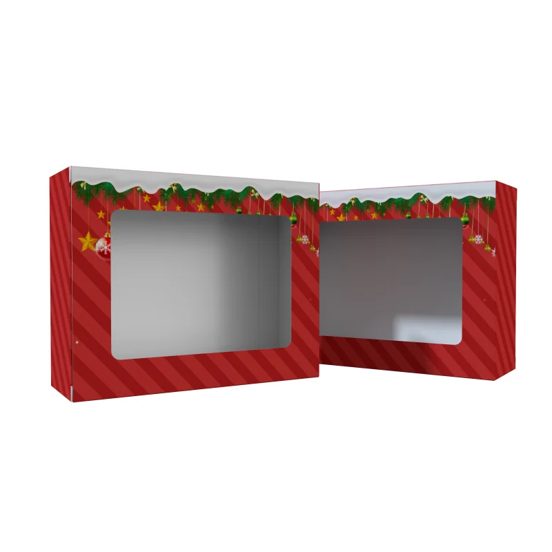 product christmas paper box with window handle candy box soap candle cookie candy little gift packaging party favors decor-7