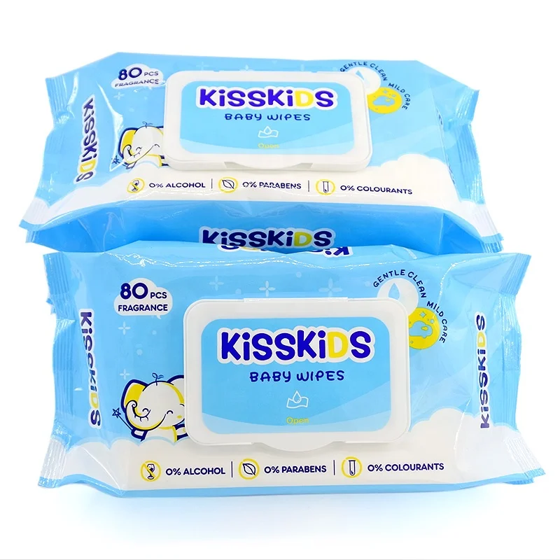 Free Samples Of Production Disposable Baby wipes Wholesale Natural Organic Baby Cleaning Baby Wet Towel Wet Wipes