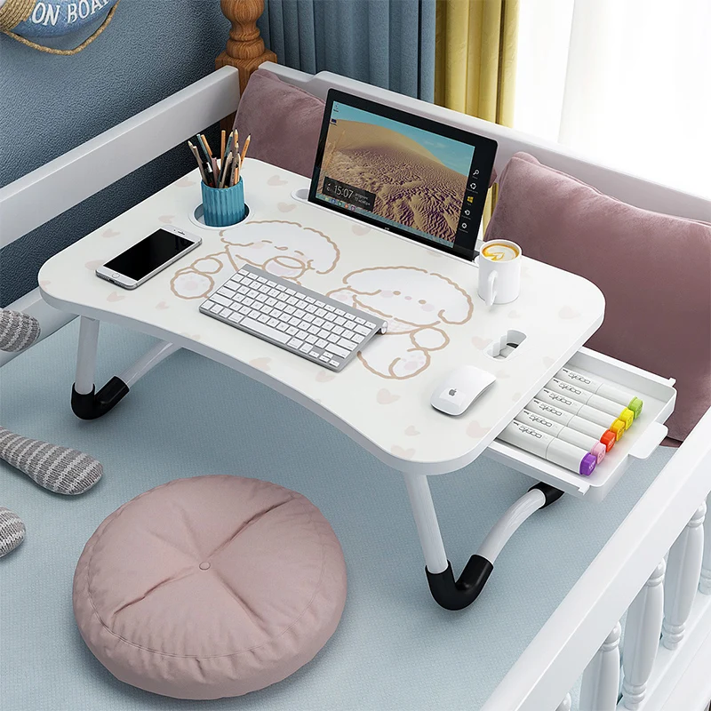 Cartoon Folding Bed Reading Table Portable Notebook Stand Table for Bed Study Computer Desk Laptop Desk