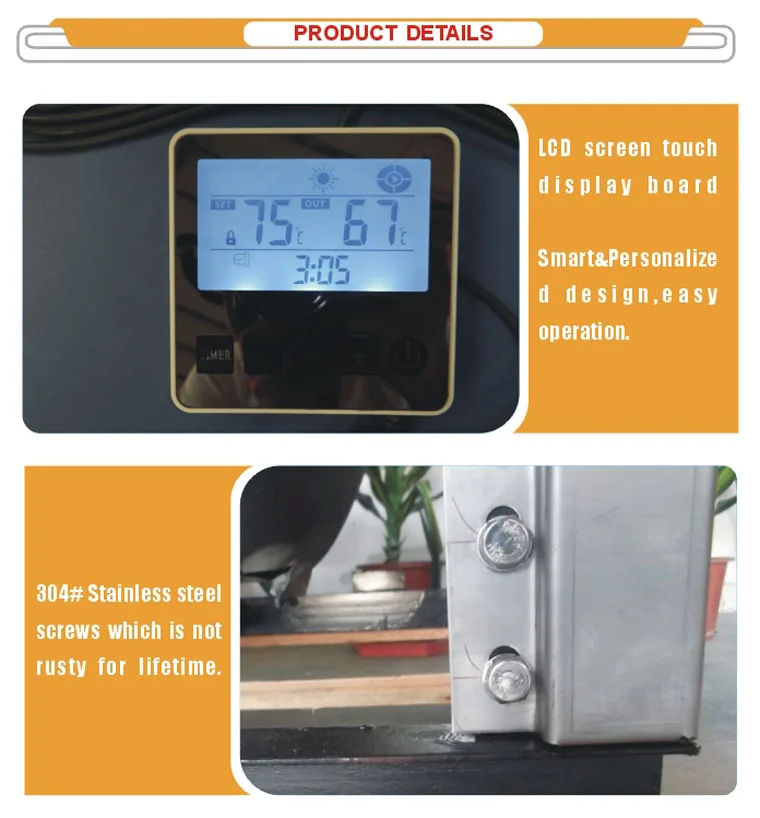 Air Cooled Water Chiller, 30kw, R407C, COP, Stainless - detail 8