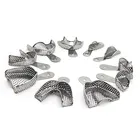 Dental Autoclavable Metal Impression Trays Perforated Stainless Steel S M L