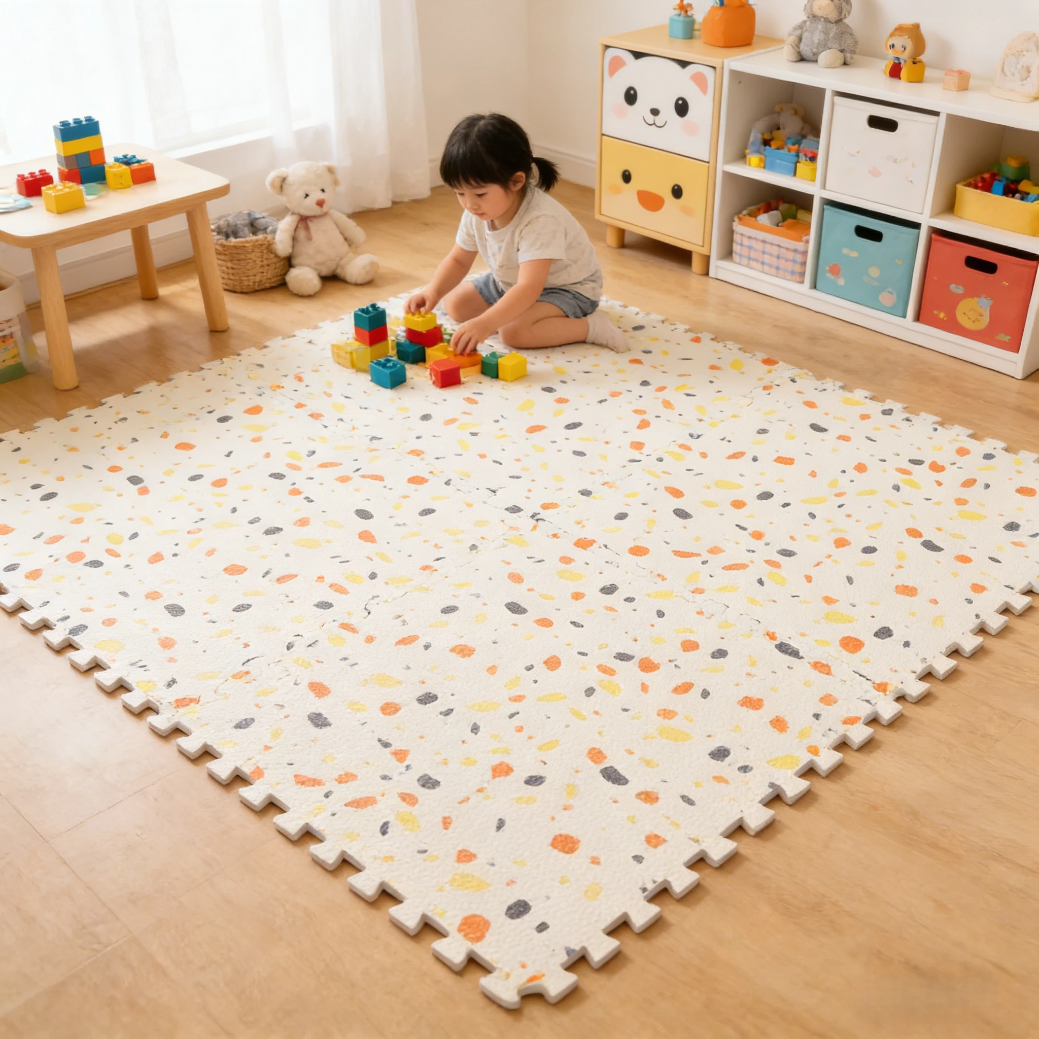 Hydefoam Durable Top Layer EVA Geometry Transfer Printing Baby Play Mat for High Traffic Daycare Centers supplier