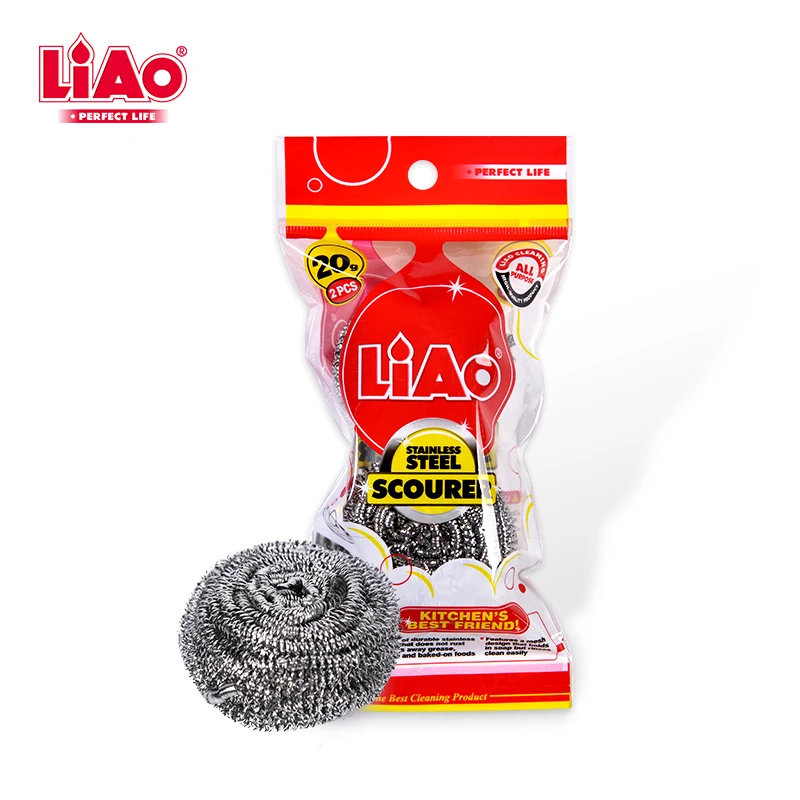 Stainless Steel Scourers with Handle,3pcs Reusable Dish Scrubber Cleaning Brush 