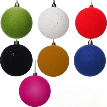 Christmas flock ball foam pendant plastic pet ball multi-color sample processing source factory 1.8-60cm