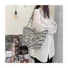 Bag Black Bags Shoulder Handbag Wholesale Canvas Tote Bag Zebra Print Soft Black Shopping Bags With Logo Shoulder Handbag