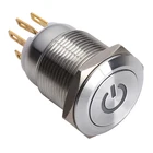 ONPOW 19mm spst momentary push button switch LAS1GQ-11DT/S
