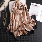 Designer Scarf Custom New Spring Beach Hijab Shawls And Wraps Female Foulard Echarpe Designer Printed Luxury Silk Scarf