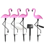 Retail Plastic Flamingo Solar Light Garden Stake