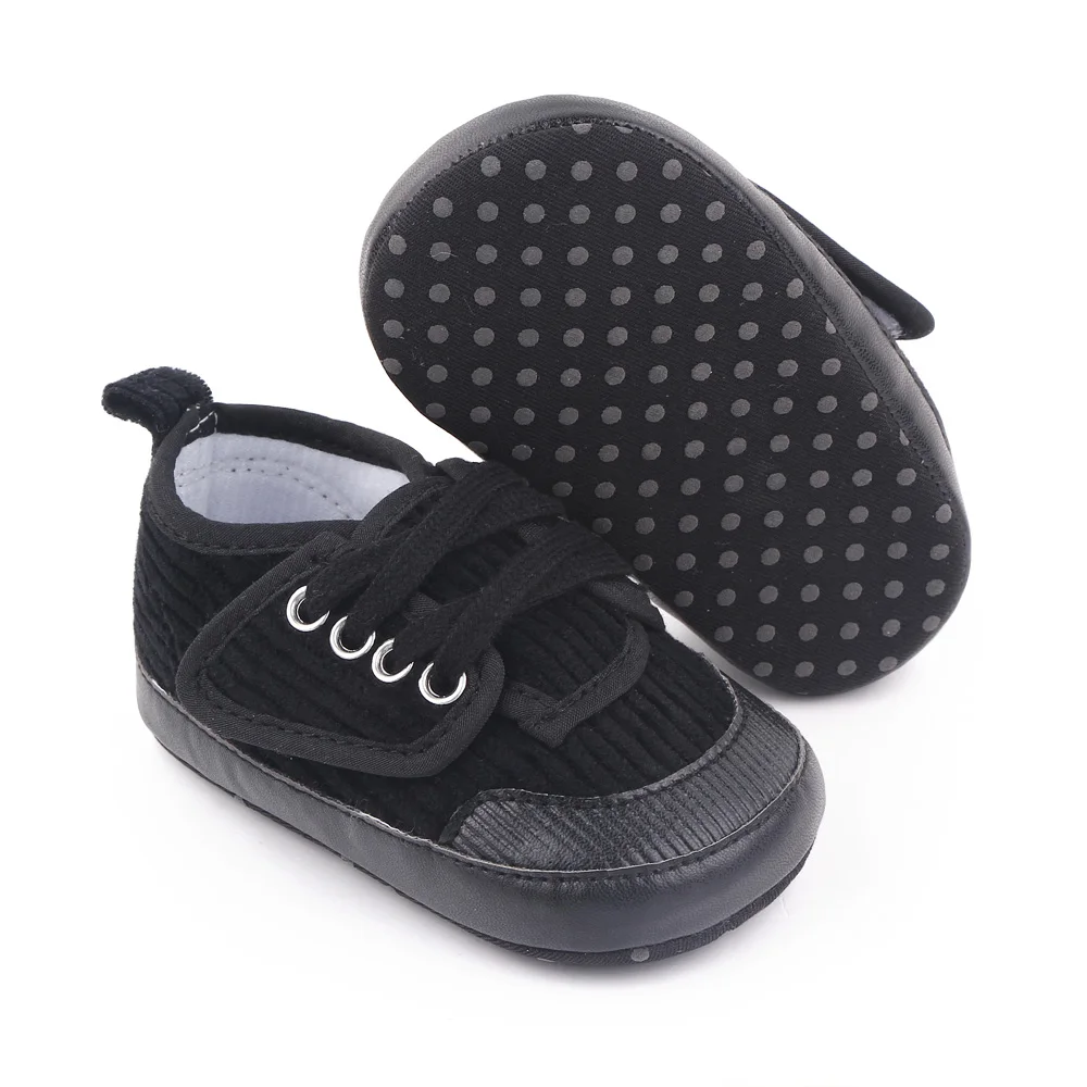 0-1 Year Old Infants Indoor Toddler Shoes Baby Boys Solid Color Soft Soled Casual Shoes manufacture