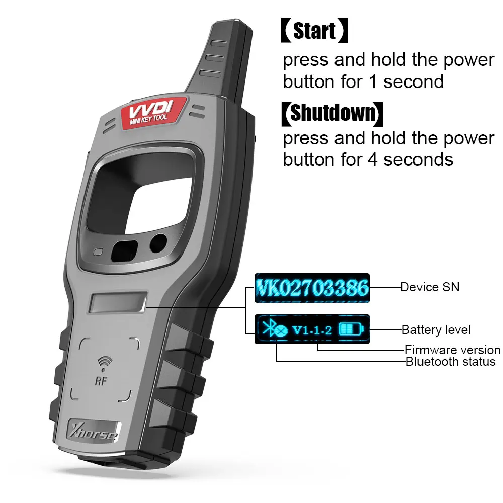 Xhorse VVDI Mini Key Tool Remote Key Programmer No 96bit 48-Clone Function Support IOS and Android Global Version