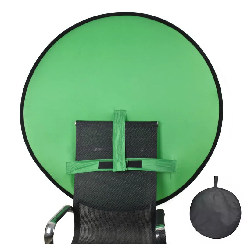 XL 147 cm Fond Portable Pop2Back Vidéochat Zoom Skype Appels vidéo Portable Webcam Background Chroma Key XL Green – Vert 