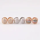 Elegant Earring Hot Selling Elegant Classic Colorful Earring Copper Gold Plated Huggies Earring Full Stone