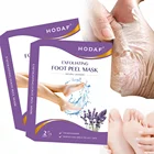 CE ISO MSDS Large Size Men Callus Remover Dead Skin Whitening Disposable Exfoliating Peeling Foot Mask Socks Repair Pack Sheet