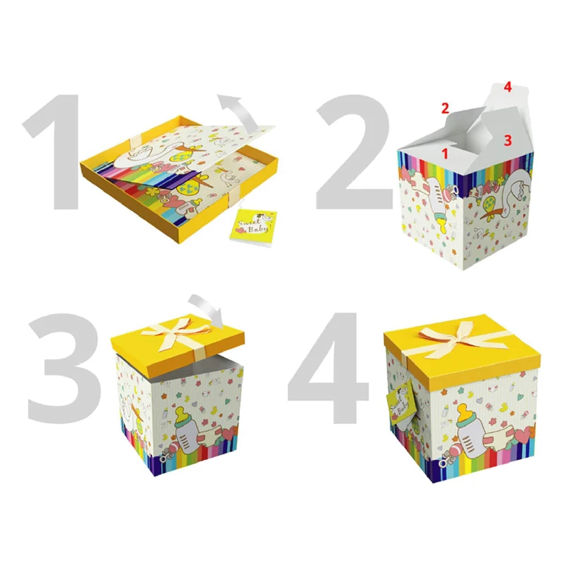 custom foldable magnetic black white paper cardboard hamper gift