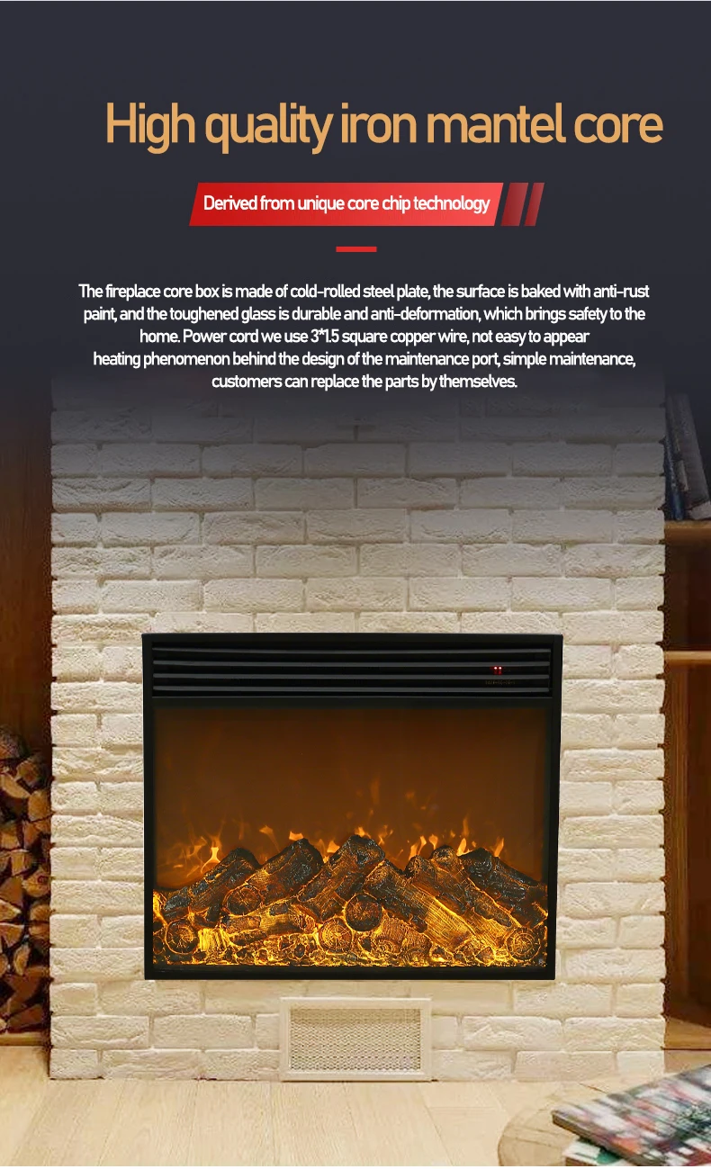 Wall-mounted Fireplace, LED, 30-60 - detail 28