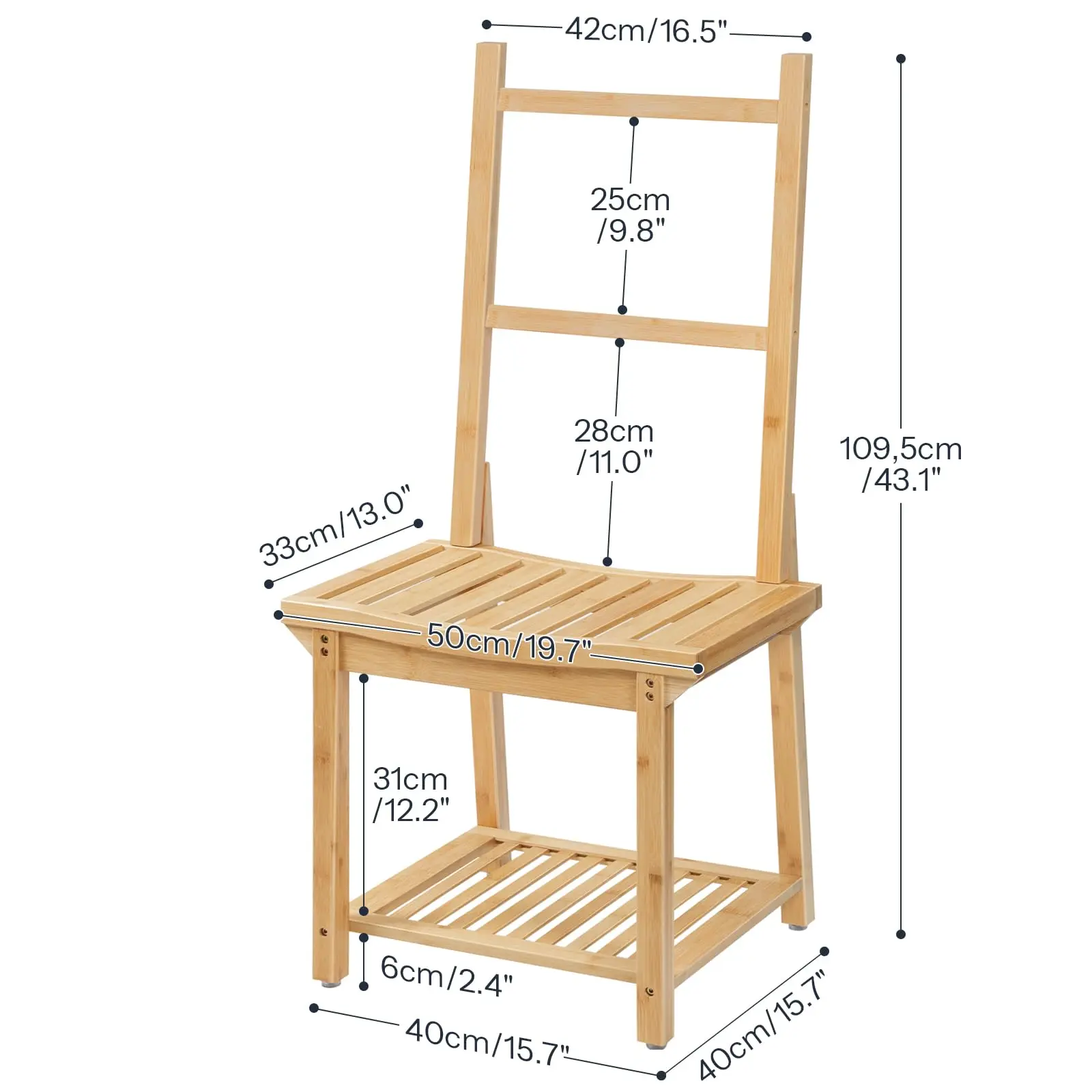 product wooden shower bench towel ladder rack with 2 tier storage shelf free standing spa hotel bathroom organizer furniture-3