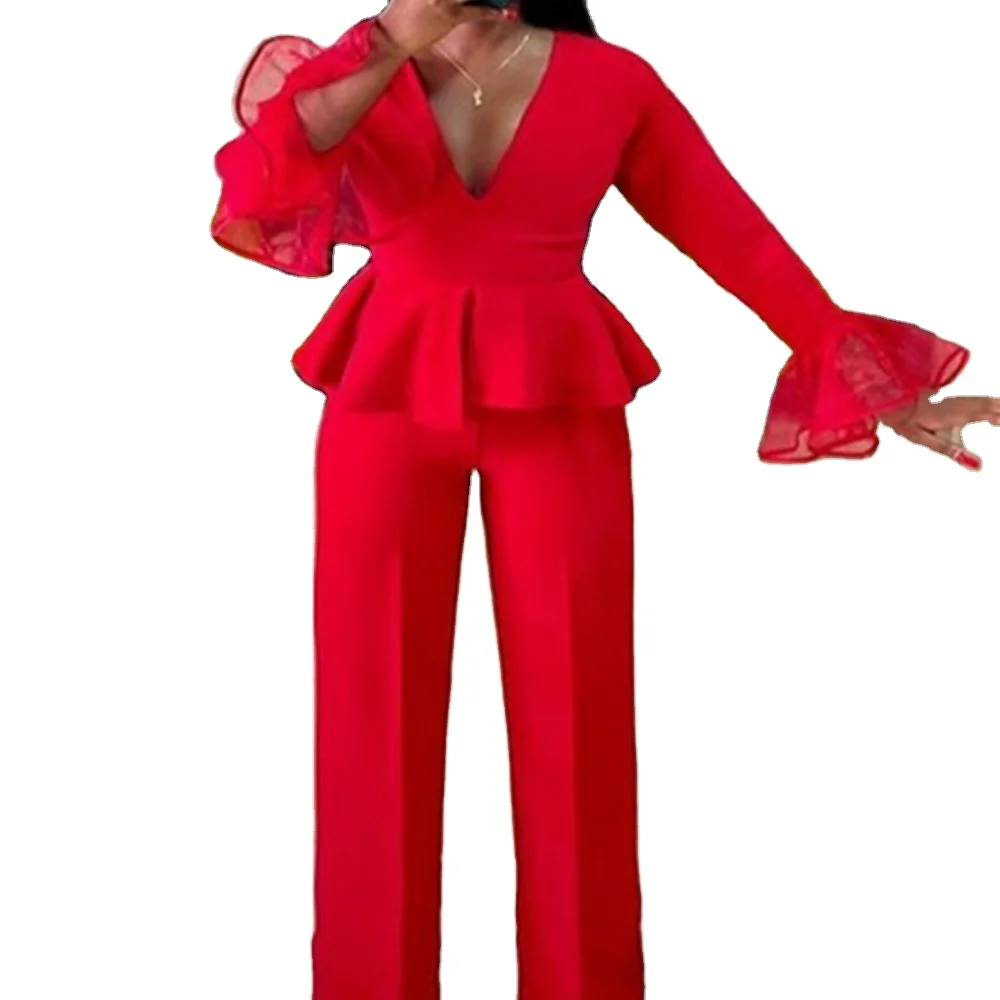 plus size red jumpsuits for evening