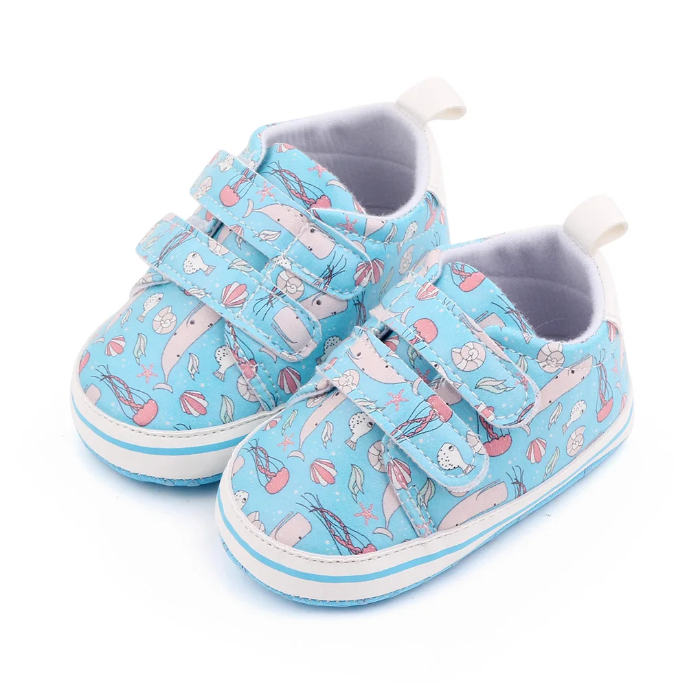 0-1 Year Old Baby Boys and Girls Light Color Cute Cartoon High Top Casual Soft Soled Toddler Shoes factory