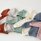 Baby 2021 New Wholesale Clothing Custom Solid Color 100% Cotton Baby Kids Hoodies