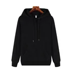 Black Bulk Hoodies Oversized No Drawstring Unisex Pullovers White Black US Size Bulk Men Plain Hoodie 100% Cotton